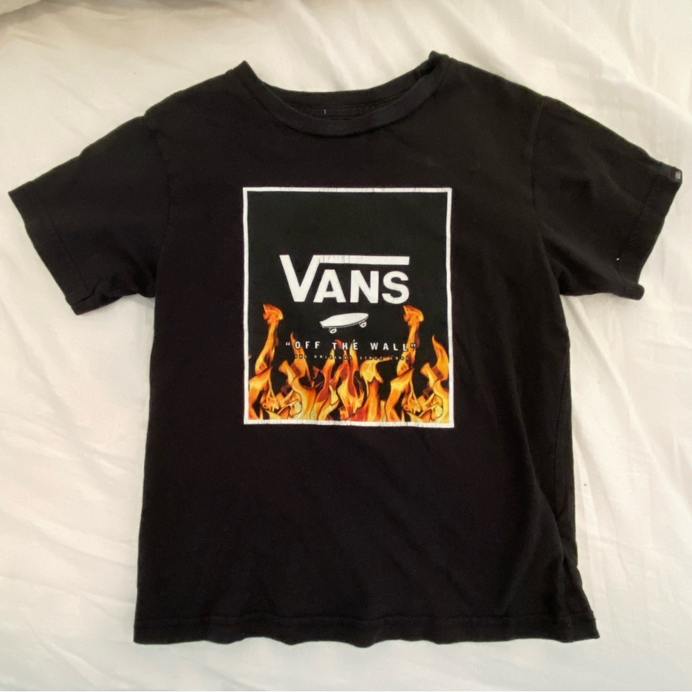 Vans Kids T-shirt 5/Medium Black Skate Shirt